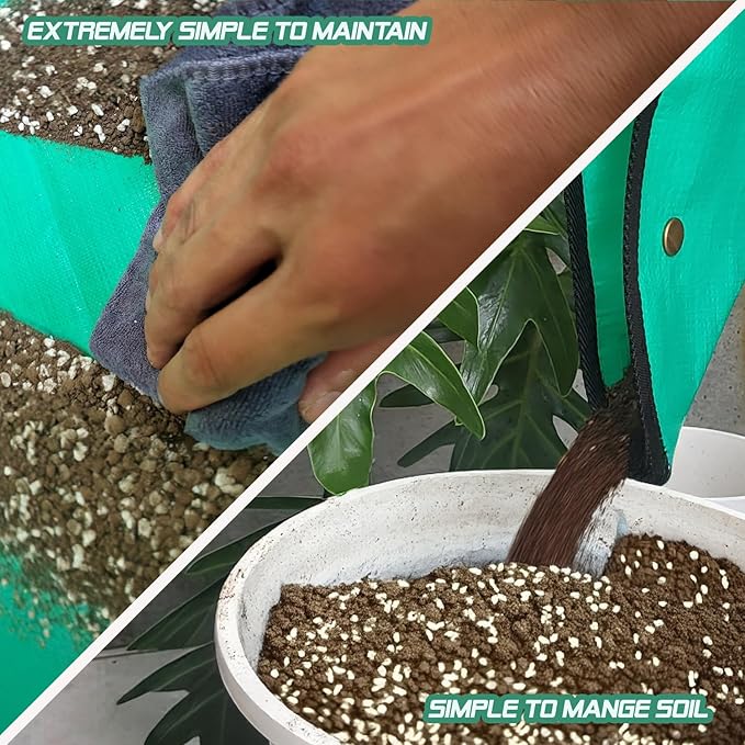 OXIHOUSE&CO- Repotting Mat, 29.5"x29.5", Green, Perfect for Indoor & Outdoor Plants, Easy Storage, Durable Design, Potting Mat, Repotting Mat for Indoor Plants, Plant Mat, Planting Mat