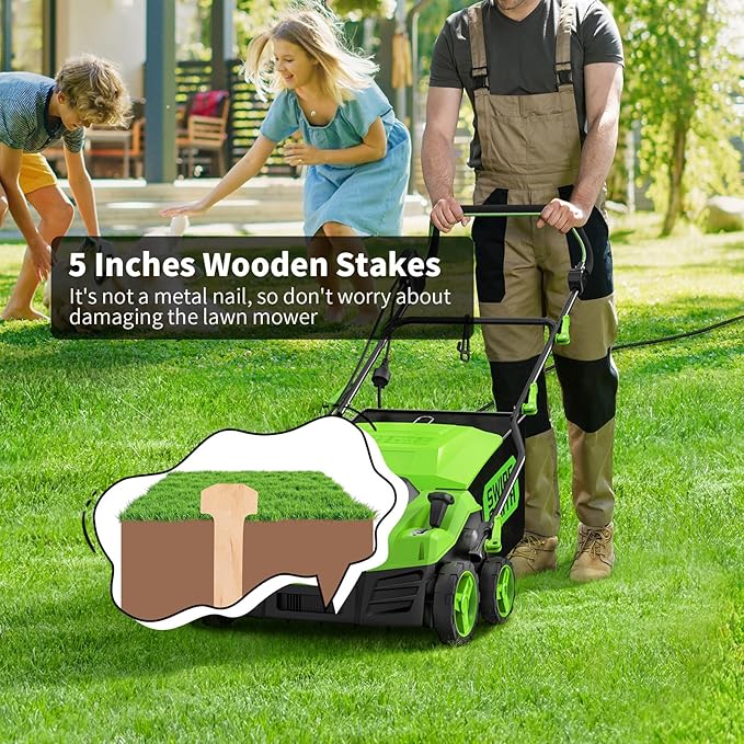 5 Inch Wooden Garden Stakes, Holding Stakes, Sod Staples for Weed Fabric, Garden Support Pegs & Fabric Pins, Netting,Turf, Landscaping and Gardening