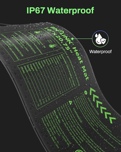 BN-LINK Durable Seedling Heat Mats for Seed Starting 10" x 20.75", 4 Pack Waterproof Warming Mat for Plants Germination, Plant Heating Pad for Indoor Growing, Hydroponic, Greenhouse, ETL Listed