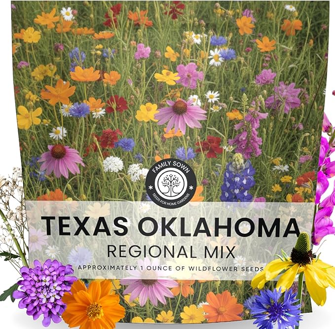 Texas Oklahoma Regional Mix – 19,000 Seeds for Planting – 2026 Season – 1 Ounce Pouch