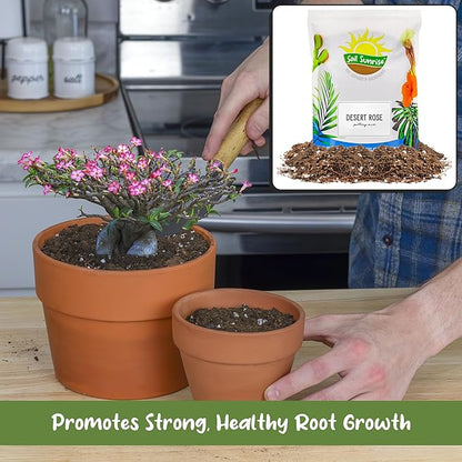 Soil Sunrise Desert Rose Potting Soil Mix (8 Quarts) Hand Blended Small Batch Soil Blend for Desert Rose Plant