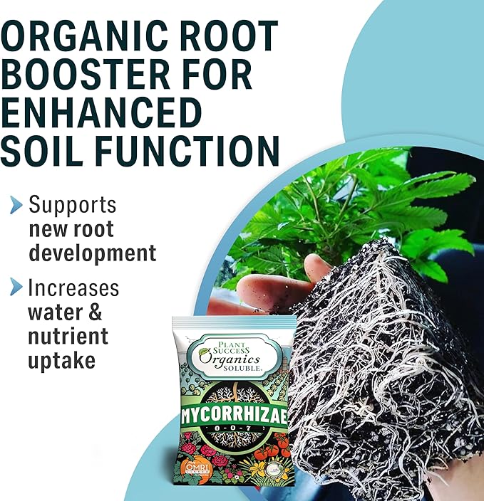 Mycorrhizal Fungi OMRI Organic Root Enhancer for Plant Success, Super Potent 20 Strain ECTO and ENDO Blend for Trees, Vegetables and Houseplants, Beneficial Bacteria Included Treats 700 Plants