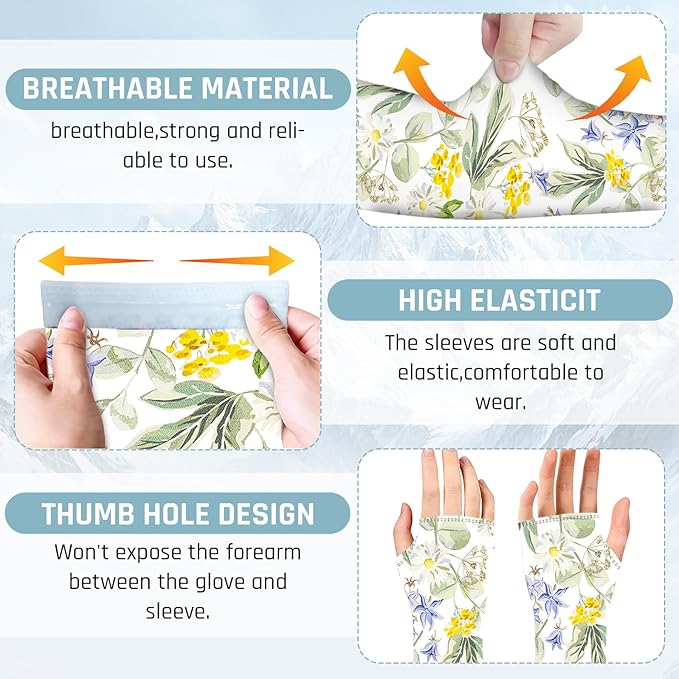 Gardening Sleeves for Women Farm Sun Protection Thorn Proof Cooling Arm Sleeves to Cover Arms for Garden Sports