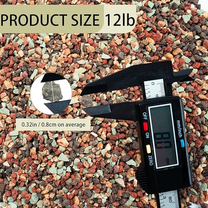 12lb Mix Lava Rocks Pebbles for Plant, Pumice Potting Soil Mix Decorative Top Dressing Landscaping Gritty Rock for Succulent, Bonsai, Cactus, Vase Filler