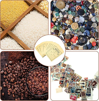 100Pcs Seed Envelopes, Seed Envelope Resealable Brown Paper Self Adhesive Sealing Seeds Saving Envelopes for Storage Vegetable Flower Seeds, 3.1x4.7 Inch