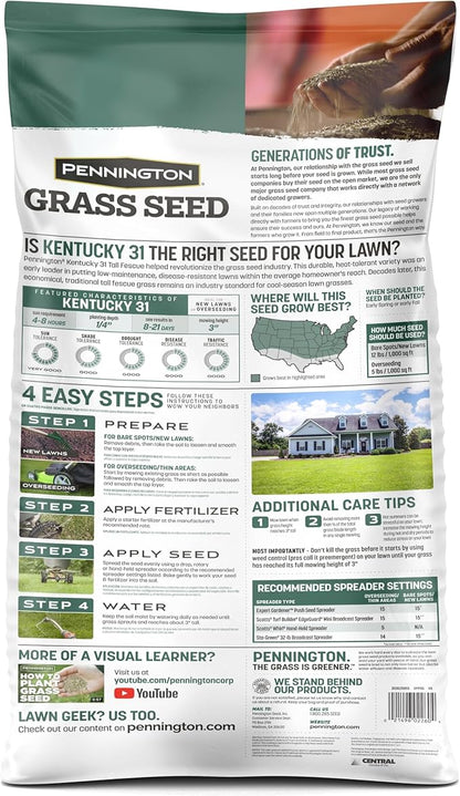 Pennington Kentucky 31 Tall Fescue Grass Seed 20 lb