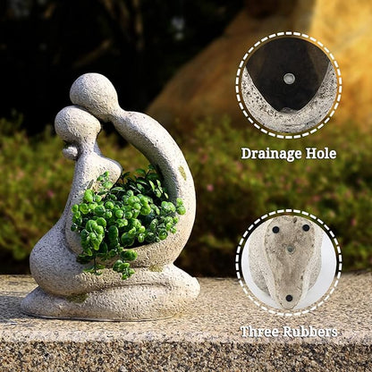 Unique Planters for Indoor Outdoor Plants Head Face Planter Pot Large Succulent Planters Flower Vase with Drainage Hole Around You
