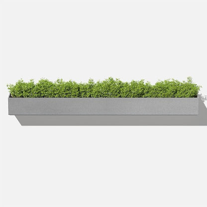 Veradek Forma Series Trough Hanging Planter - Rectangular Planter for Window Sill/Wall Decor | Made from Plastic-Stone Material | Modern Décor for Succulents, Indoor Small Plants