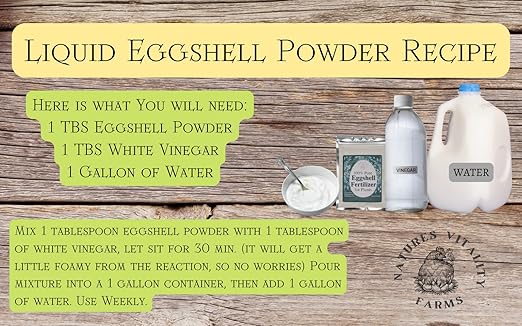 U.S.A. Eggshell Fertilizer Powder, 4 Ounce, for Tomato Plants, Orchids, Calcium Magnesium Phosphorus Powder for Indoor and Outdoor Flowers and Plants