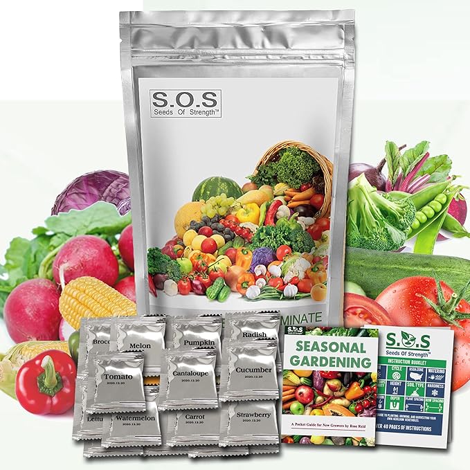 12500+ Seeds Vegetable Fruit Seeds Emergency-Survival Garden Food Outdoor LivingOutdoor Living (25 Variety)