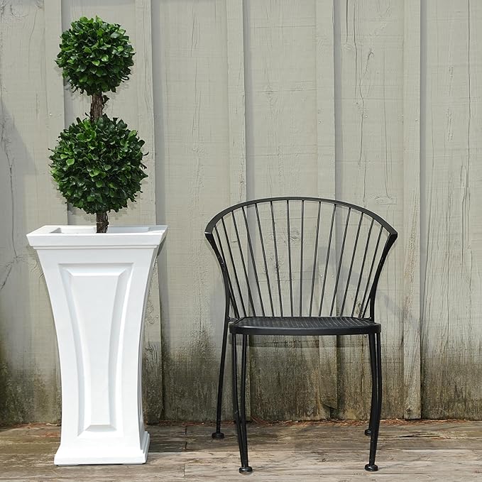 Mayne Inc Cambridge Tall Planter, White 16x16"
