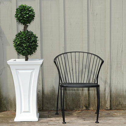 Mayne Inc Cambridge Tall Planter, White 16x16"