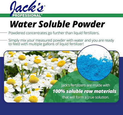 Jack's Professional 20-20-20 General Purpose Water-Soluble Fertilizer with Micronutrients for Heavy Feeding Plants in Continuous Liquid Feed Programs, 25lbs