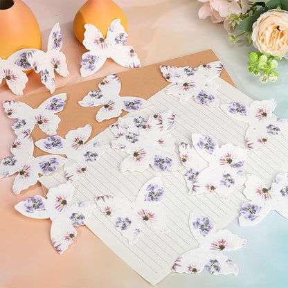 Plantable Seed Paper Sheets, 60-Pack, Mixed Wildflower Seeds, Favor for Bridal Shower, Wedding Gift, Birthday, Garden Gifts & DIY Crafts