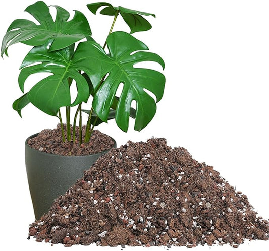 1.6QT Monstera Soil Potting Mix - Natural Organic Tropical Plant Soil for Improving Growth Rate, Sustainable Houseplants Growing Media for Indoor Bonsai Succulents Moisture Retention Drainage