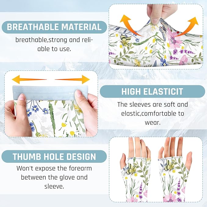 Gardening Sleeves for Women Farm Sun Protection Thorn Proof Cooling Arm Sleeves to Cover Arms for Garden Sports