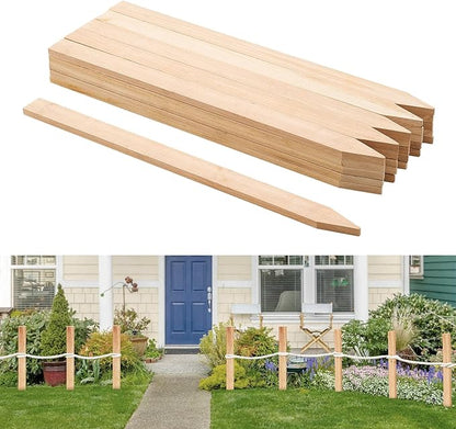VEVOR Wooden Garden Stakes, 25 Pcs 24 x 0.5 x1.5 in Survey Grading Stakes, Garden Ground Stake with Sharp Point, Fir Wood Plant Support Stake, Sign Posts for Silt Fence Backyard Boundaries Baselines