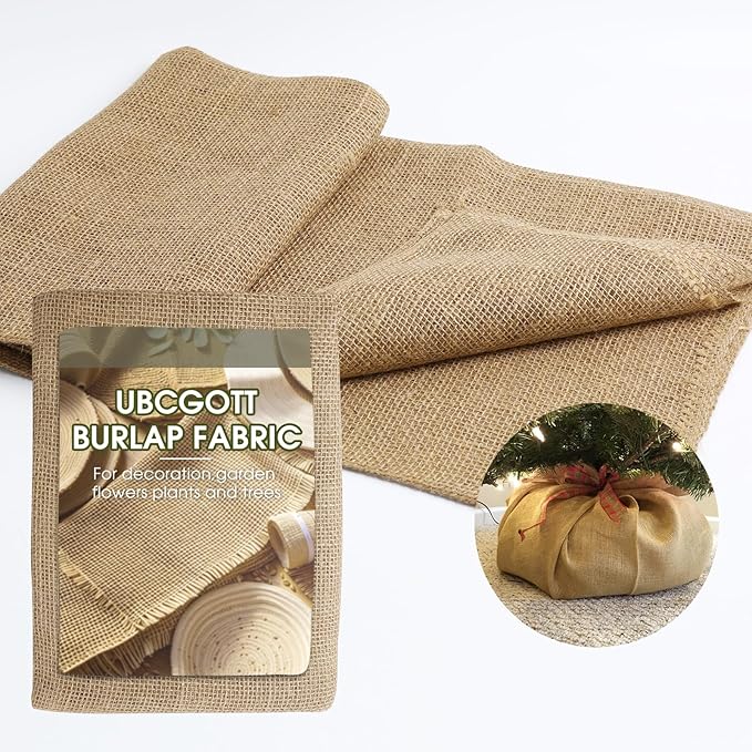 Gardening Burlap Roll - Multipurpose Natural Burlap Fabric (40 Inch x 60 inch)