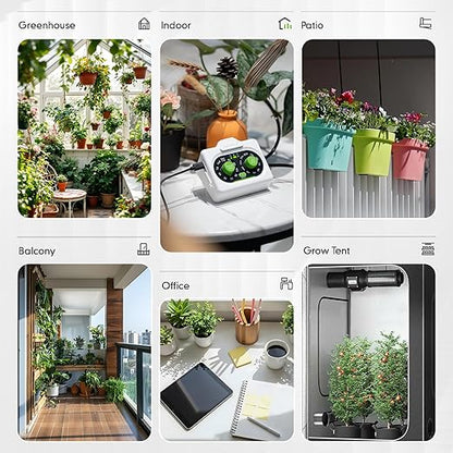 RAINPOINT Beginner-Friendly Automatic Plant Waterer Indoor for Pot Plant Adjustable Water Output,Battery Powered Outdoor IP54 Waterproof Easy-Setup Drip Irrigation System Device Kit Water 10-15 Plants
