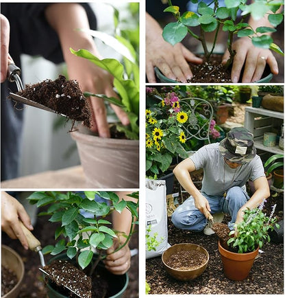 Organic Potting Soil Mix 10qt for All Indoor & Outdoor Small Containers Including Herbs, Vegetables, and Flowers