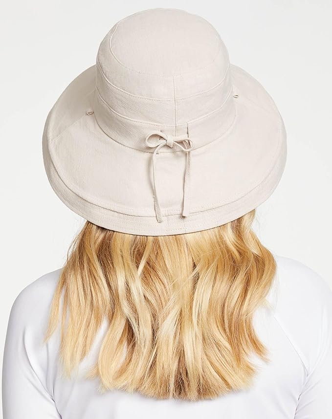 Solbari Women's Holiday Sun Hat UPF 50+ Packable UV Sun Protection Hat with Full Coverage Brim, Reversible, Adjustable Fit