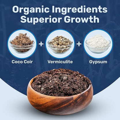Surfin' Spores Premium Mushroom Substrate - 20 lbs Bulk CVG Blend for Monotub Cultivation - Pasteurized Coco Coir, Vermiculite & Gypsum Mix - Professional Mycologist Formula for Growing Mushrooms