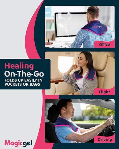 Magic Gel Neck Ice Pack - Shoulder Ice Pack - Cooling Neck Wrap - Cooler Ring - Flexible and Reusable Cold Pad - Lightweight & Comfortable - One Size Fits Most