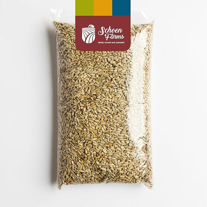 Schoen Farms Sunflower Kernels & Chips – 6 lb Bag – Hulled Sunflower Hearts Bird Seed – Clean, Wild Bird Food for Finches, Jays & Chickadees