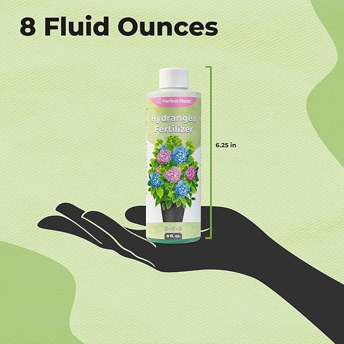 Premium Liquid Hydrangea Fertilizer by Perfect Plants | Bloom Booster | Fertilizer for Hydrangeas and Other Flowering Plants (8 fl oz)