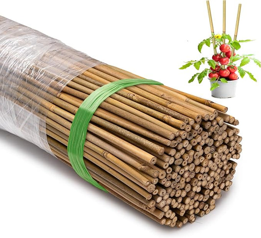 200 Pcs 18 inches Bamboo Stakes, Natural Bamboo Sticks Plant Support Stake for Indoor and Outdoor Climbing Plants