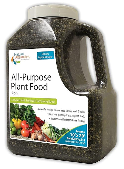 Natural Alternative 5-5-5 All-Purpose Starter Plant Food 6.5lb. Jug (55500)