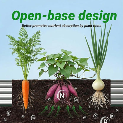 2PCS 6x2x1 FT Rectangle Metal Raised Garden Bed Kit, Elevated Garden Planter Box Outdoor, Large Planters for Outdoor Plants, Flower, Vegetables, Fruit, Herbs (Silver)