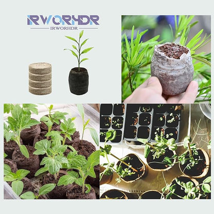 150 Pcs 30mm Peat Pellets for Seed Starting and Sowing, Compressed Seed Starter Pods for Garden Planting of Herbs, Flowers, and Vegetables