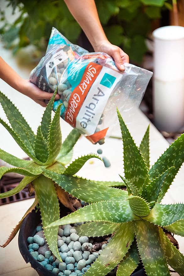 Arqlite Smart Gravel | Eco-Friendly Plant Drainage for Healthy Roots | Pots & Raised Garden Beds | Yard and Pot Decoration | Lightweight & Clean (1-Gal Regular Size)