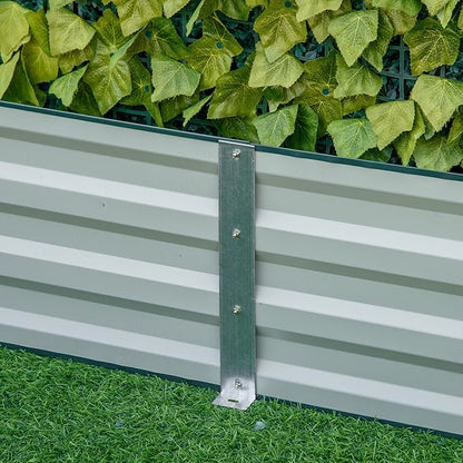 Outsunny Galvanized Raised Garden Bed, 8' x 3' x 1' Metal Planter Box, for Growing Vegetables, Flowers, Herbs, Succulents, Green