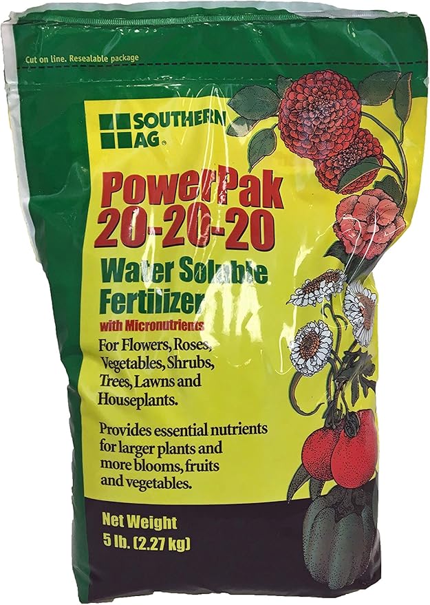 Southern Ag PowerPak 20-20-20 Water Soluble Fertilizer with micronutrients (5 LB)