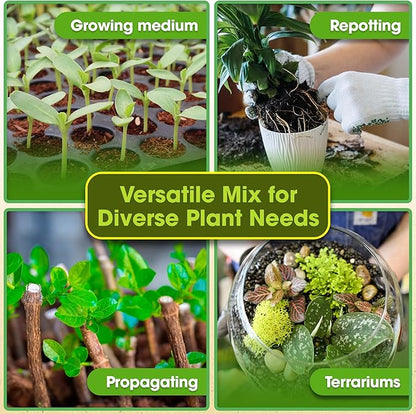 DUSPRO Recycle Premium Bonsai Soil Mix Ready to Use Pre-Mixed 5in1 with Akadama, Pumice, Vermiculite, and Peat Moss Professional Bonsai Potting Soil Mix 4 Qrt