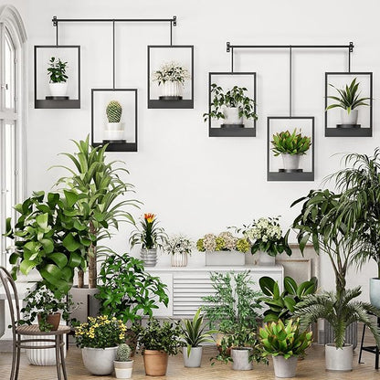Wall Planters for Indoor Plants Wall Plant Holder Frame Plant Wall Hanger Window Plant Hanger for Livingroom Entryway (1)
