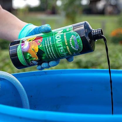 MICROBE LIFE HYDROPONICS Nourish-L Liquid Conditioner, Stimulator to Enhance Plant Nutrient Absorption for Fruits & Vegetables, Use with Any Feeding Systems Including Hydroponics or Soil, 16 Ounces