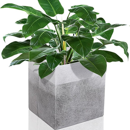 Augshy Nursery Growing Bags, 200Pcs Plant Grow Bag Non-Woven Fabric Seedling Pots Seedling Bag for Planting Seed Starting Pots Pouches for Vegetable Flower Fruit Saplings Tree (9" x 9")
