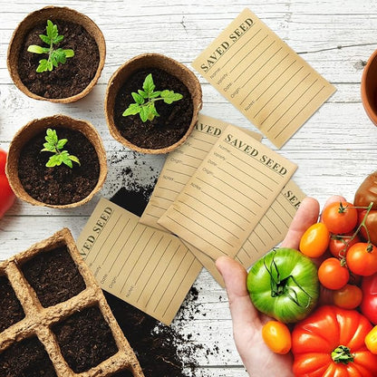 Geyee 120 Pcs Seed Envelopes Resealable, 4.7 x 3.15 Inch Seed Packet Envelopes with Printed Self Sealing Package Container for Flower Vegetable Storage and Organizing