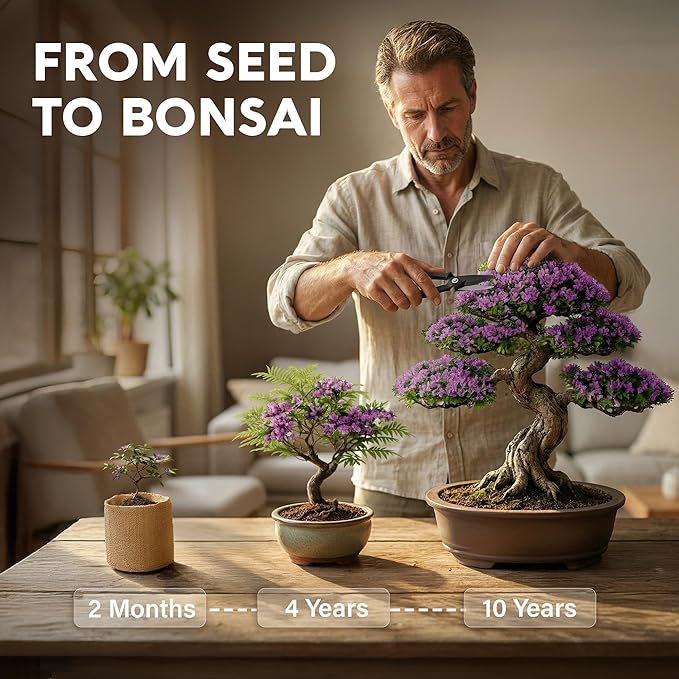 DIY Bonsai Tree Kit for Beginners – 5X Unique Japanese Bonzai Trees, Complete Indoor Bonsai Starter Kit for Growing Bonsai Plants w/Tools & Planters – DIY Christmas Gardening Gifts for Mom