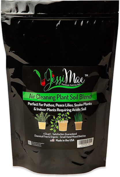 Jessi Mae Potting Soil - 4-Quart Bag, Perlite - Well-Draining Snake Plant Soil - Slightly Acidic Potting Mix for Indoor Plants