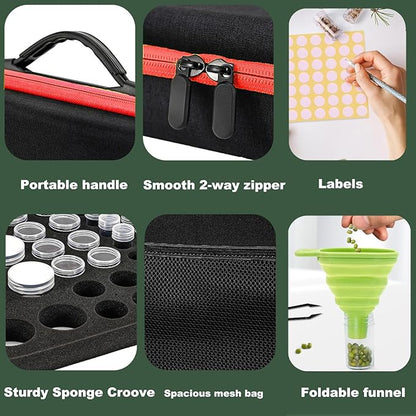 Seed Organizer Storage Box, 60 Slot Seed Organizer For Categorizing And Storing