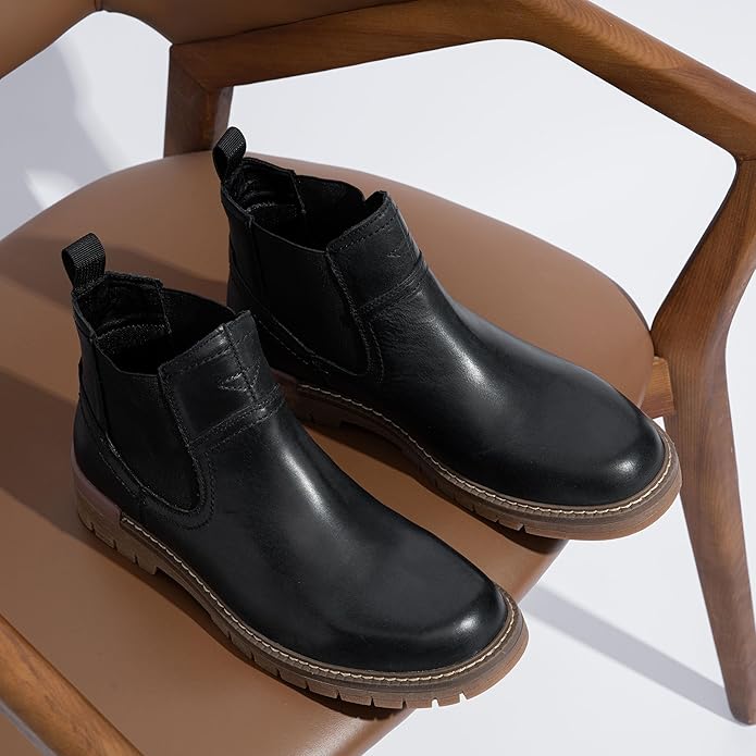 Jousen Chelsea Boots Casual Slip On Ankle Waterproof Mens Boots