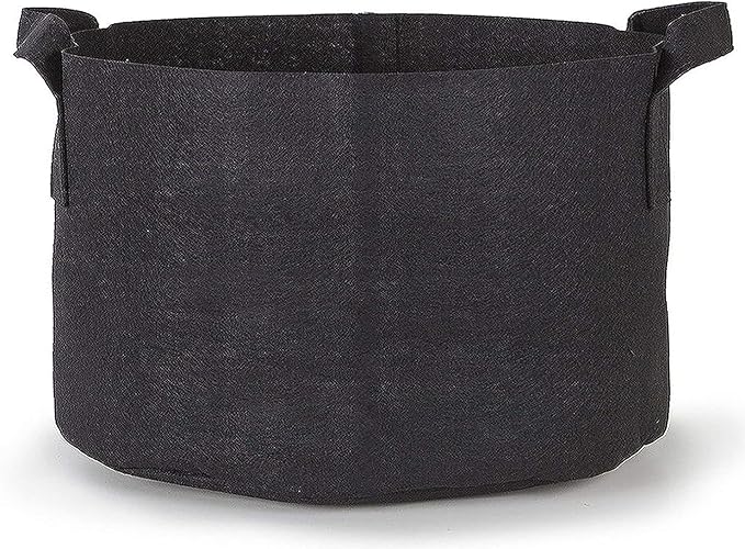 247Garden 5-Pack 30 Gallon Grow Bags/Aeration Fabric Pots w/Handles (260GSM, Black, 15.5H x 24D)
