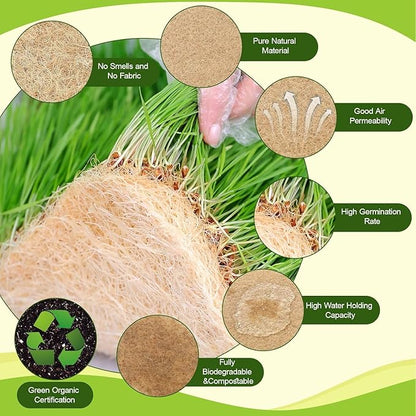 1Roll 5" X 197" Hydroponic Grow Pads, Seed Sprouting Mat, Microgreens Growing Kit, Indoor Organic Production for Wheatgrass Sprouts Starter Tray