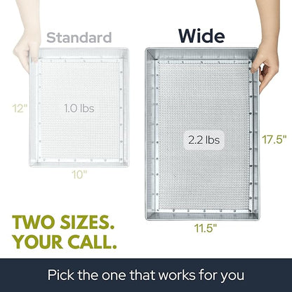 Soil Sifter, Wide Size (17.5 x 11.5 inches) with 1/8-inch Mesh, Garden Sieve for Dirt, Sand, Rocks, and Compost
