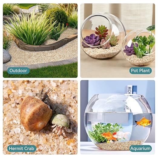 1-2mm Coarse Sand for Plants, 20lbs Horticultural Sand for Succulents, Desert Silica Sand for Cactus, Vases, Aquariums, Terrarium, Fish Tank, Drainage Rocks for Potted Plants, Bamboo, Crafts