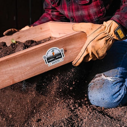 Cedar Garden Sifter for Compost, Dirt and Potting Soil - Handcrafted in The USA - Sustainable Cedar - Heavy Duty Stainless Grate (Handheld)